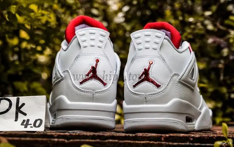 PK Red RETAIL 4 Jordan SHIP TO GOD Metallic READY Retro MATERIALS 0507